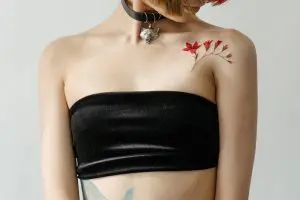 woman with tattoo
