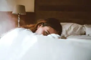 woman in bed