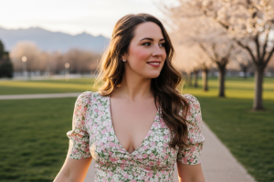 woman on a spring day