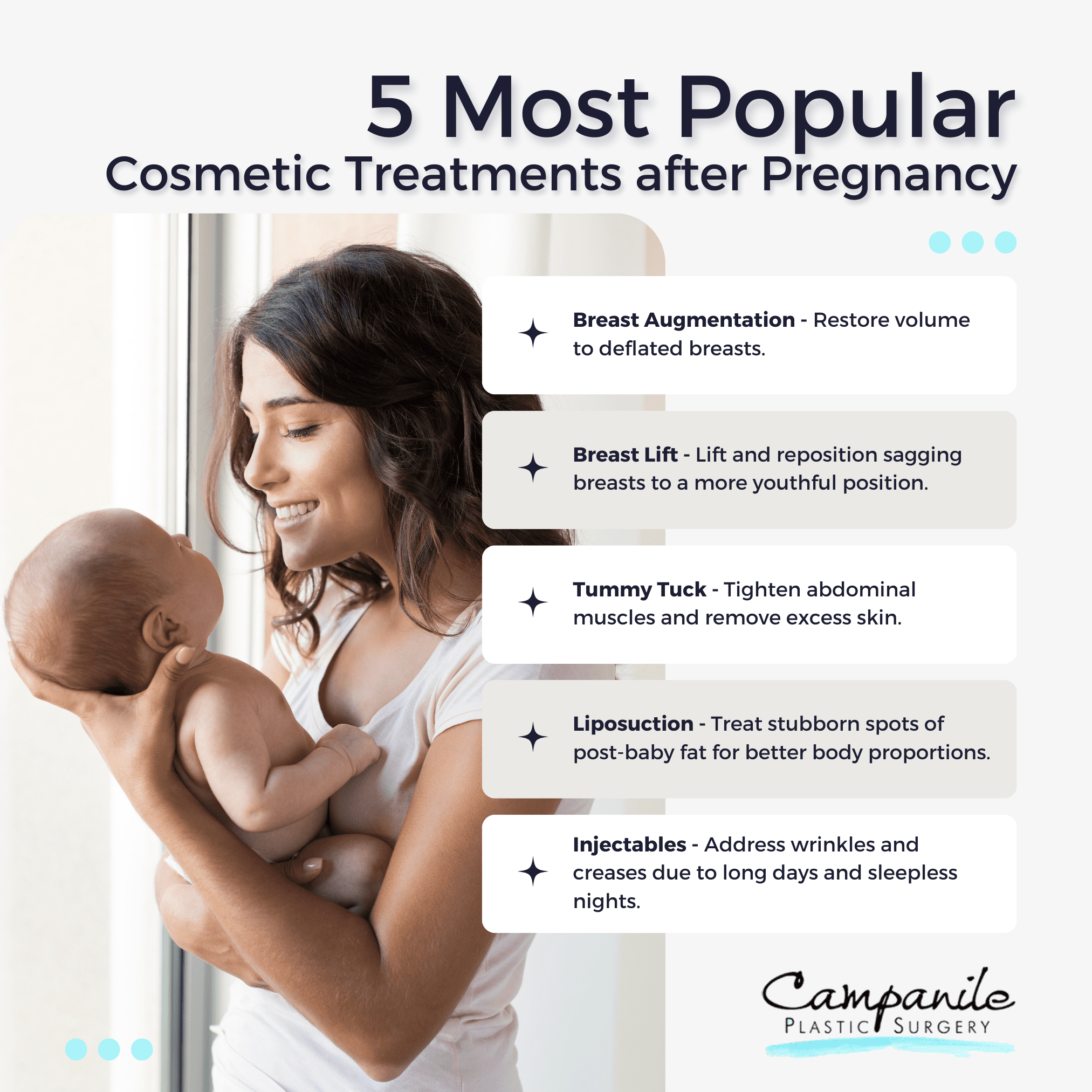 5 Most Popular Cosmetic Treatments after Pregnancy